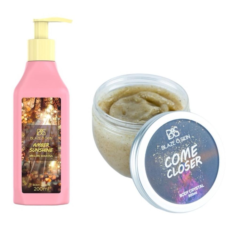 Lotion Sugar Scrub Moisturizer Melon Almond Oil Exfoliate Body Crystal E2
